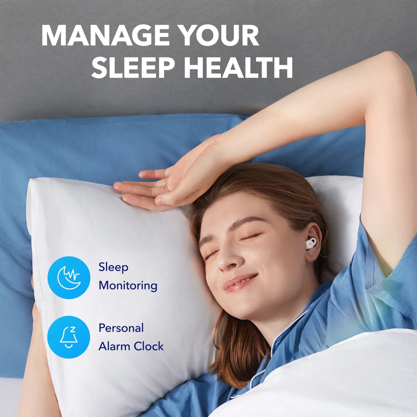 soundcore A10 Bluetooth Sleep Earbuds Noise Blocking