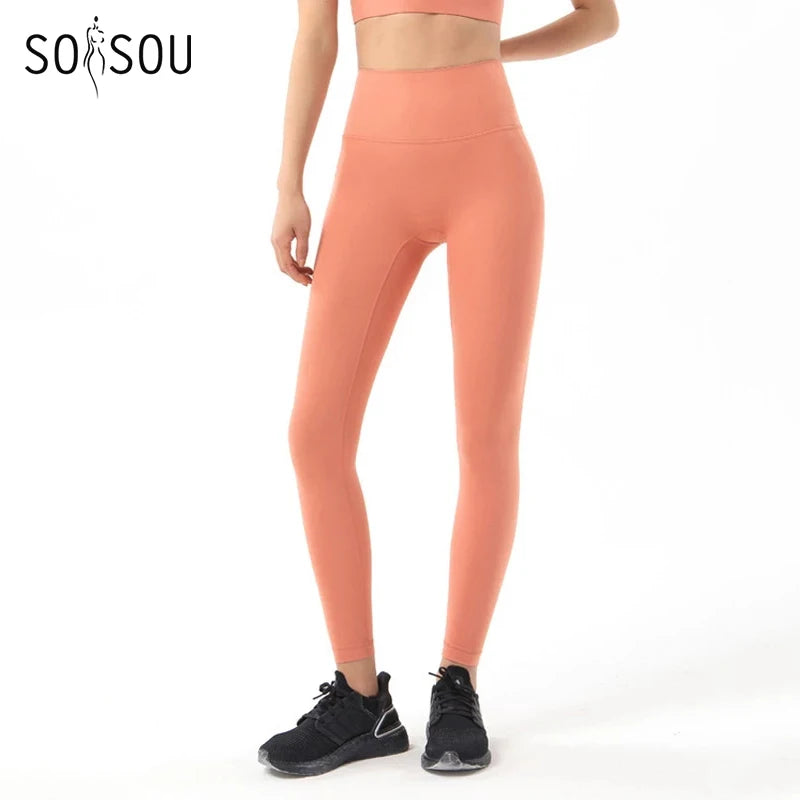 Yoga Pants Gym Leggings High Waist Elastic Breathable