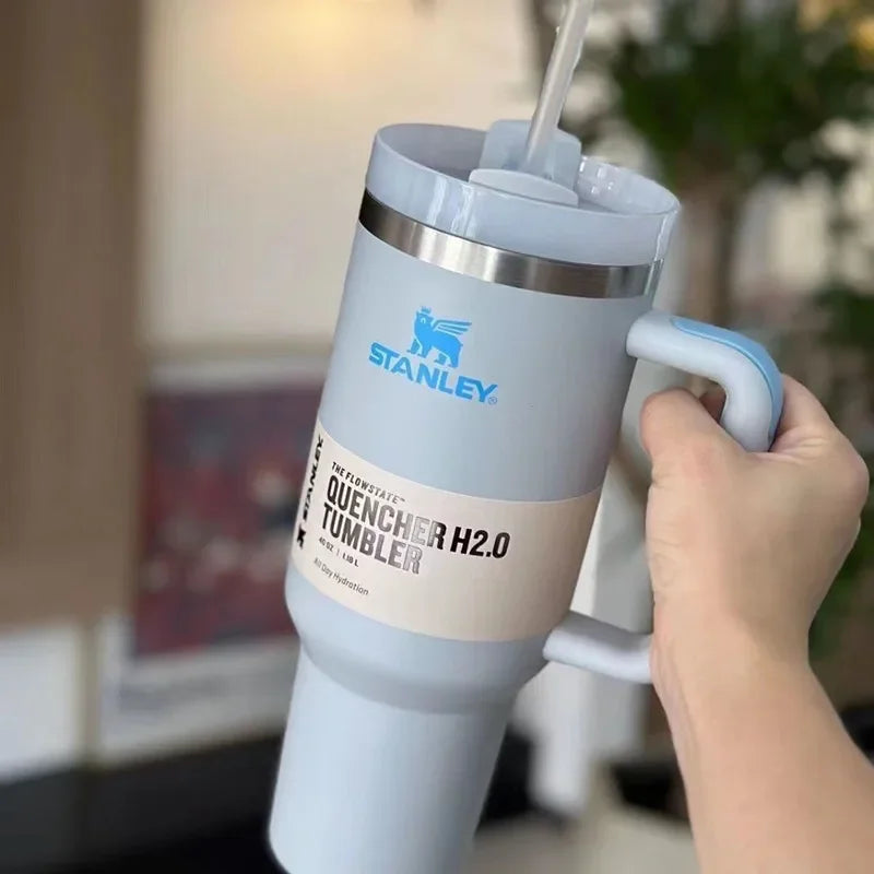 Stanley Stainless Steel 30oz/40oz Insulated Tumbler With Lid and Straws- Anti-leak feature