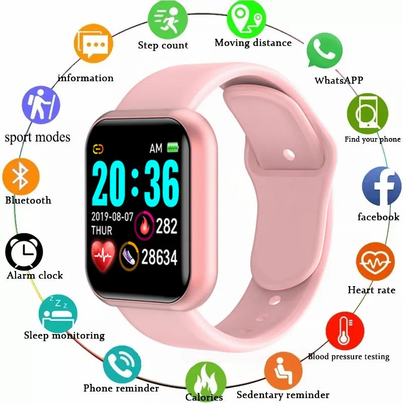 Multifunctional Smart Watch Men Women Bluetooth Connected  Music Fitness Sports