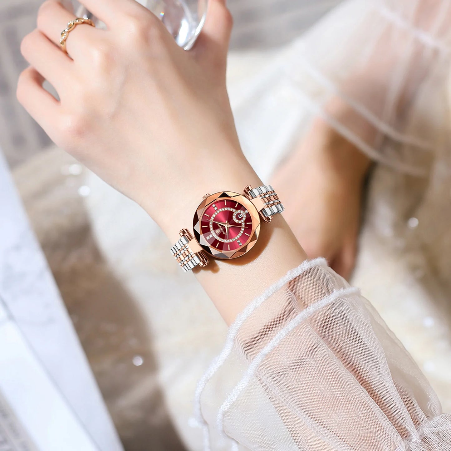 POEDAGAR Luxury Watch For Woman High Quality Diamond