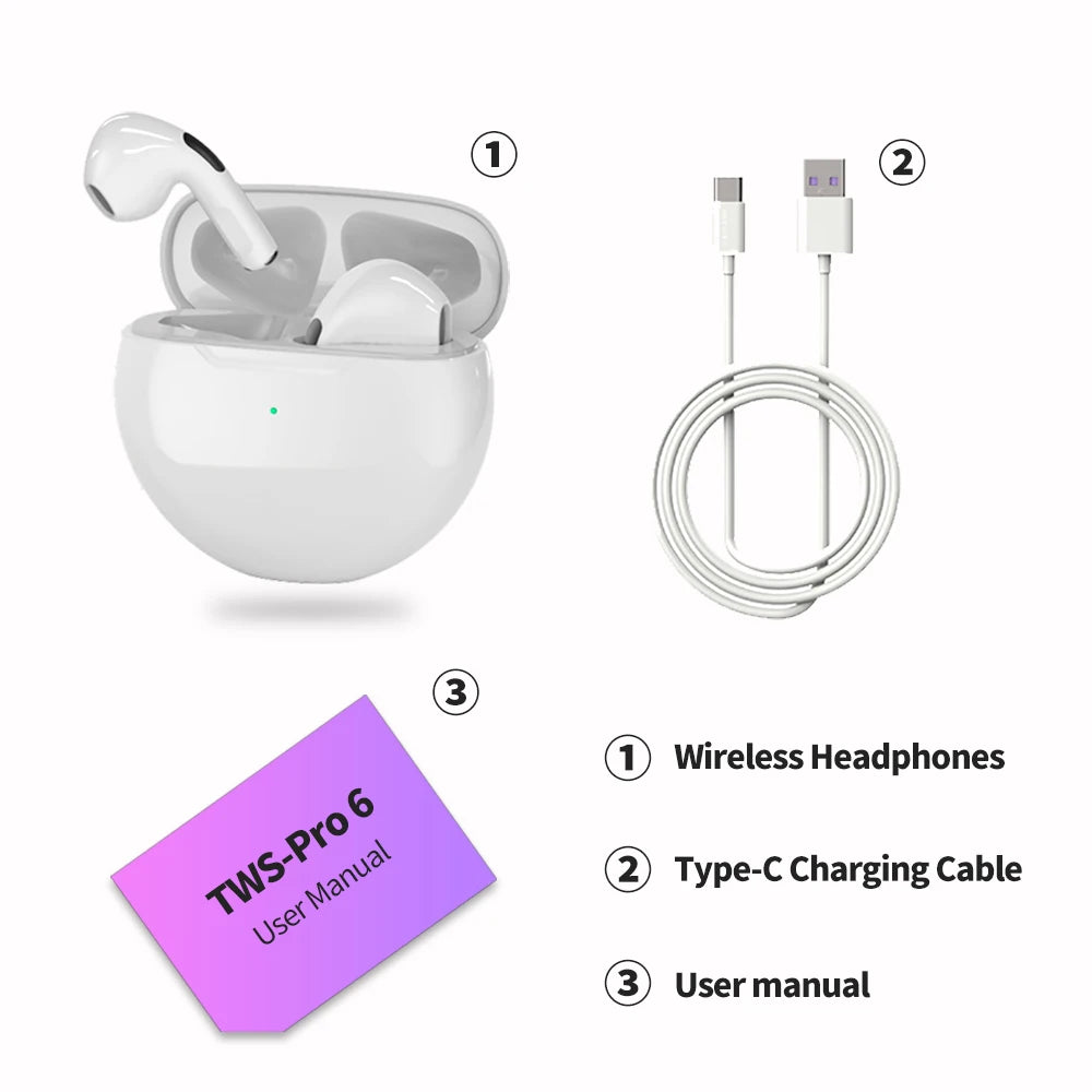 Air Pro6 Wireless Headphones Bluetooth