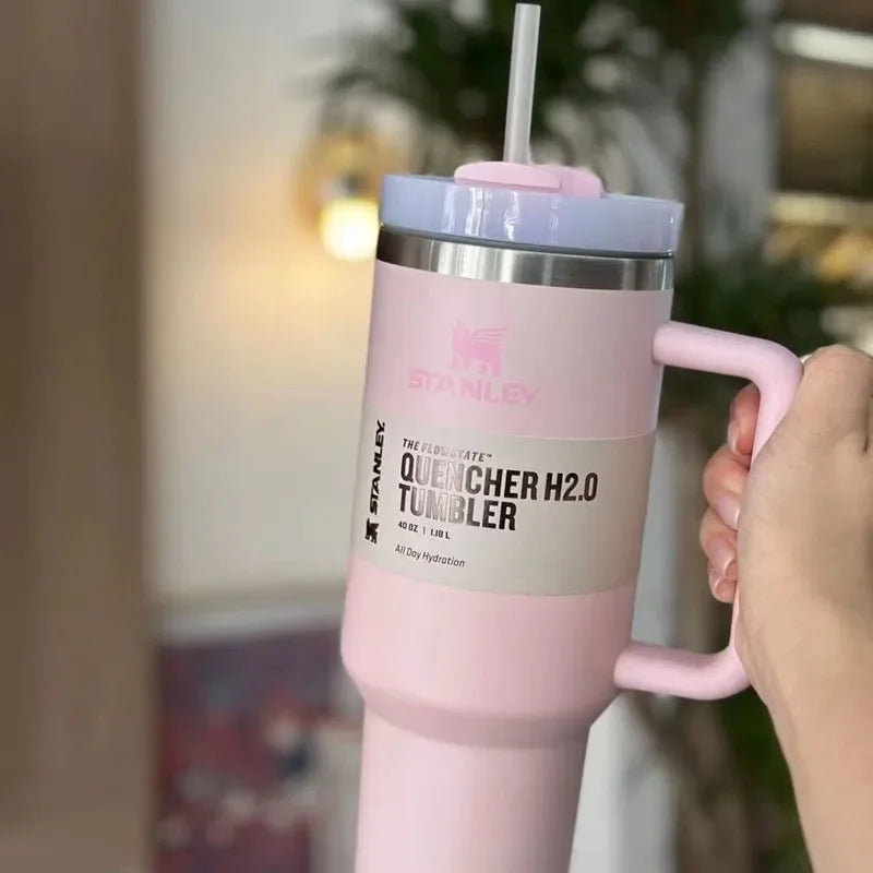 Stanley Stainless Steel 30oz/40oz Insulated Tumbler With Lid and Straws- Anti-leak feature
