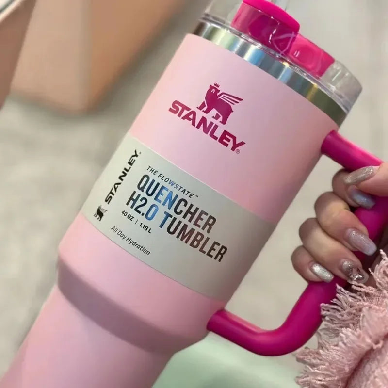 Stanley Stainless Steel 30oz/40oz Insulated Tumbler With Lid and Straws- Anti-leak feature