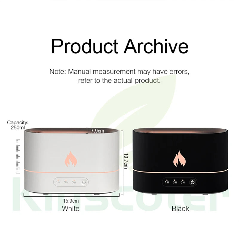 250ml Flame Aroma Diffuser and Humidifier