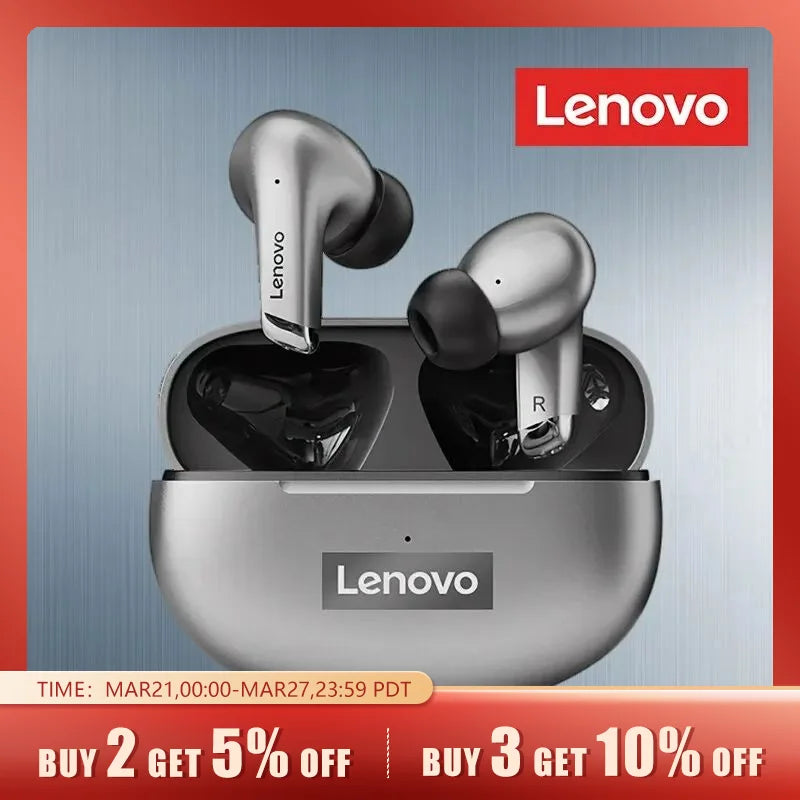 Original Lenovo LP5 Wireless Bluetooth Earbuds Waterproof