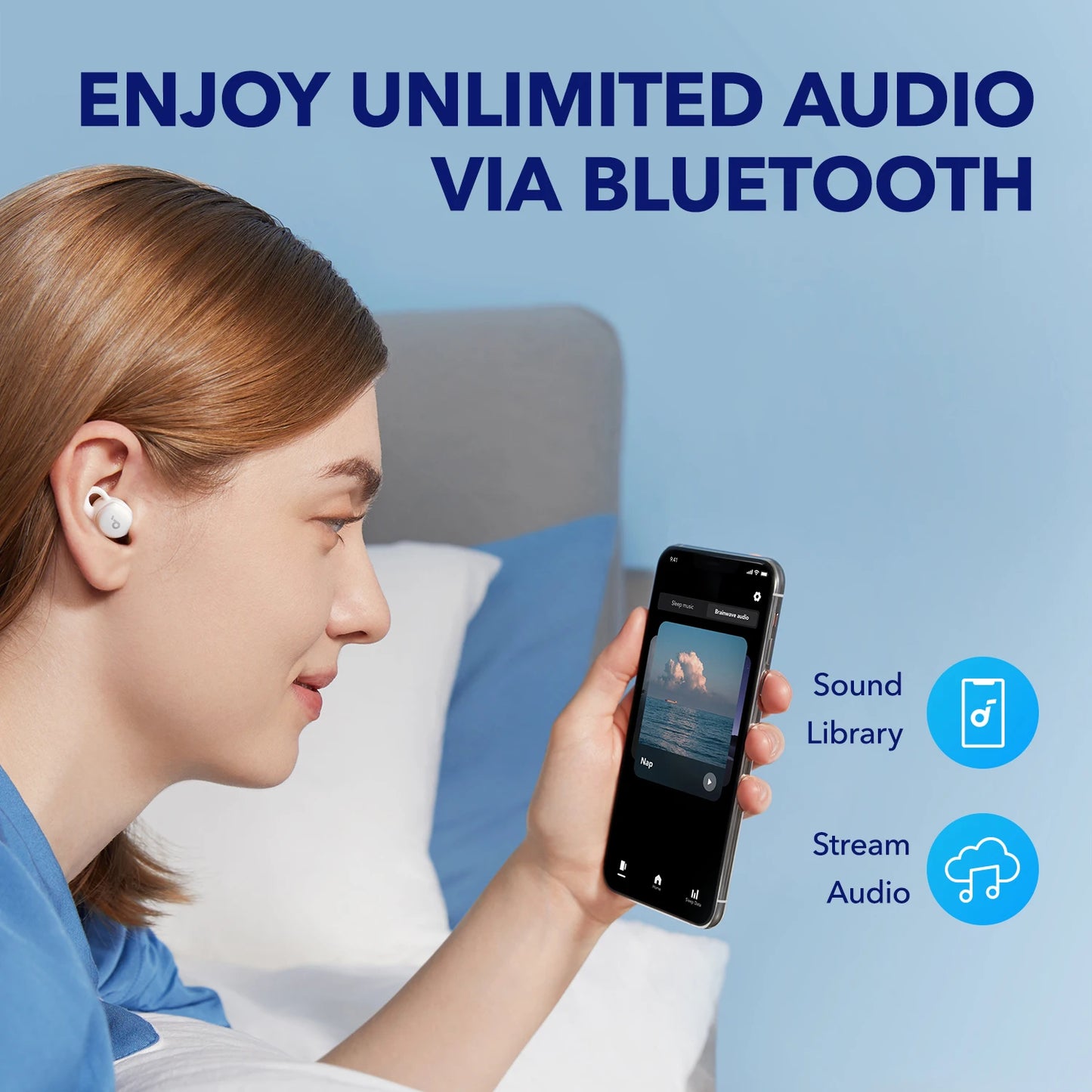 soundcore  A10 Bluetooth Sleep Earbuds Noise Blocking