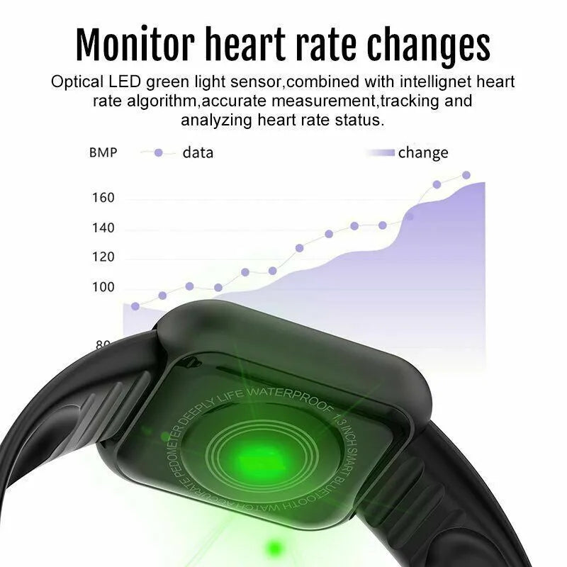 Multifunctional Smart Watch Men Women Bluetooth Connected  Music Fitness Sports