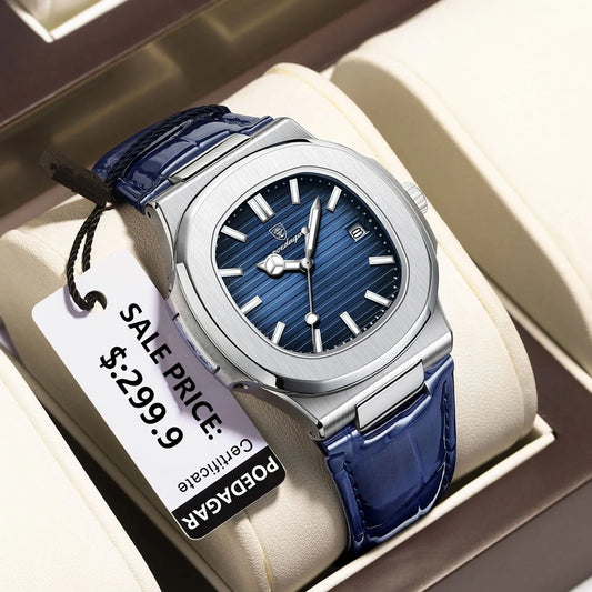 POEDAGAR Luxury Man Wristwatch Waterproof Quartz
