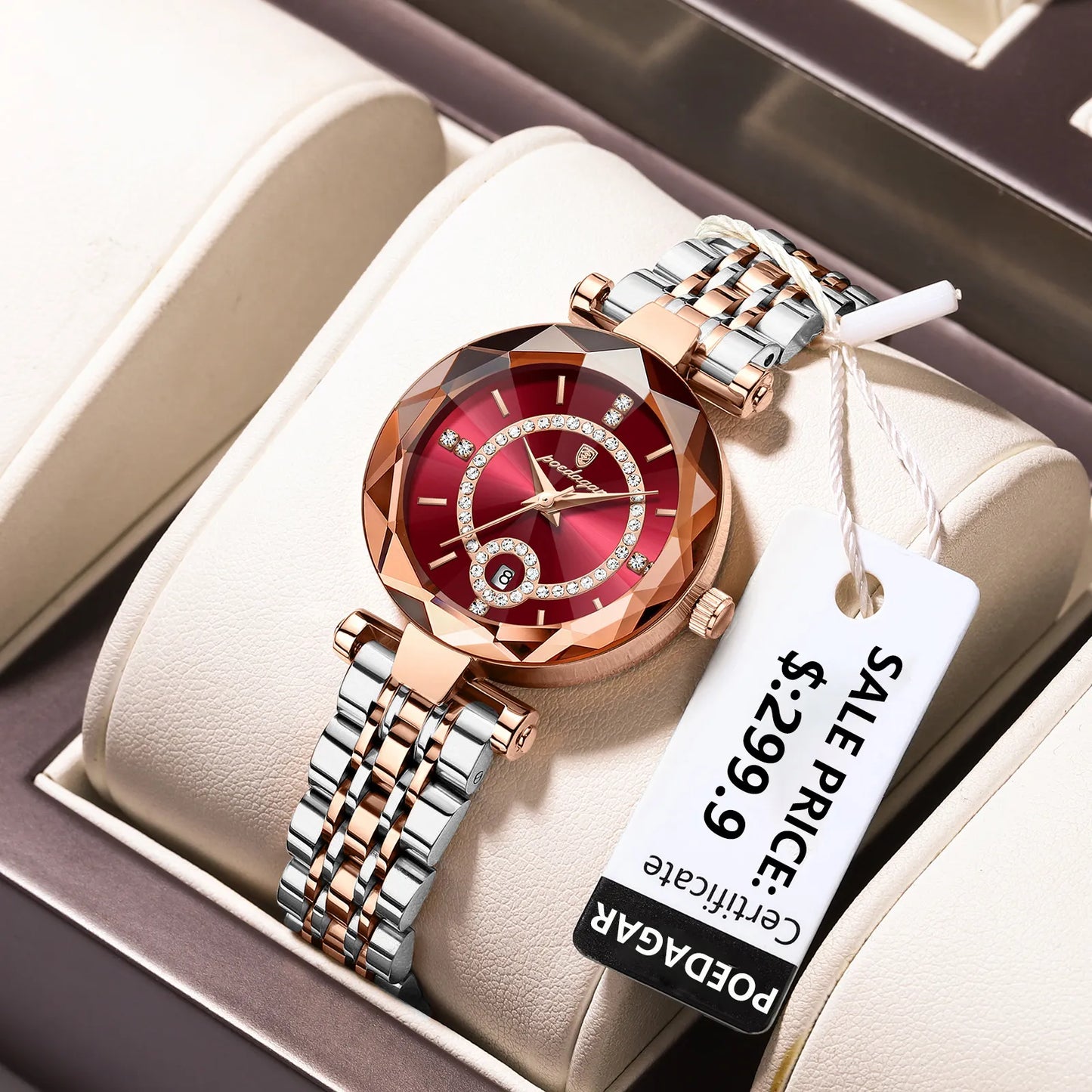 POEDAGAR Luxury Watch For Woman High Quality Diamond