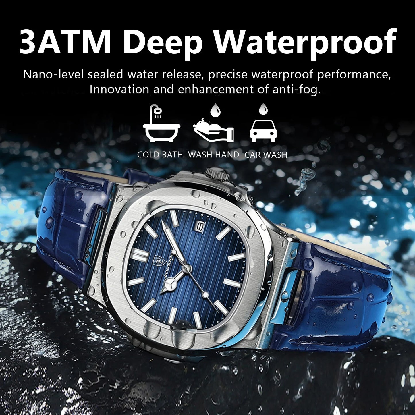 POEDAGAR Luxury Man Wristwatch Waterproof Quartz