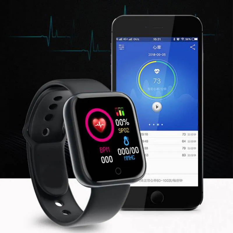 Multifunctional Smart Watch Men Women Bluetooth Connected  Music Fitness Sports