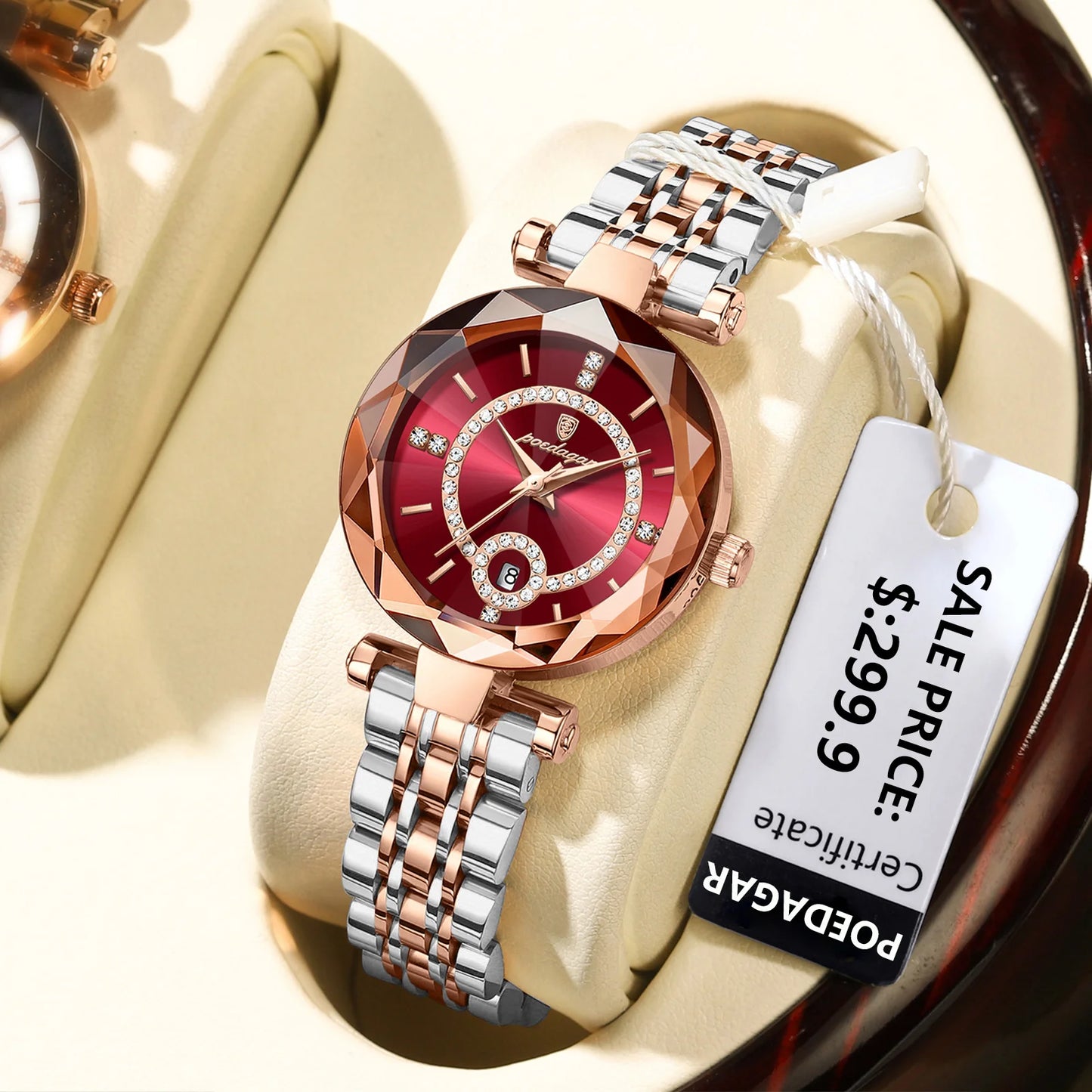 POEDAGAR Luxury Watch For Woman High Quality Diamond
