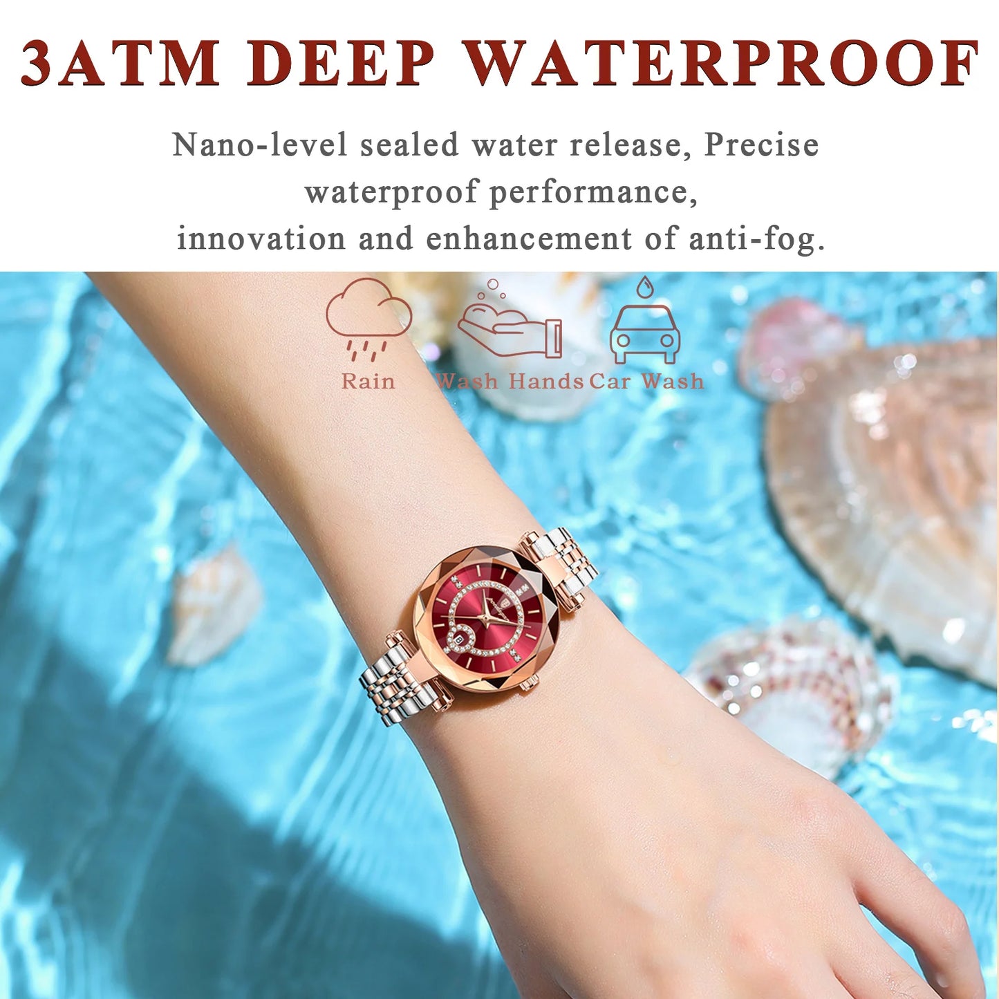POEDAGAR Luxury Watch For Woman High Quality Diamond