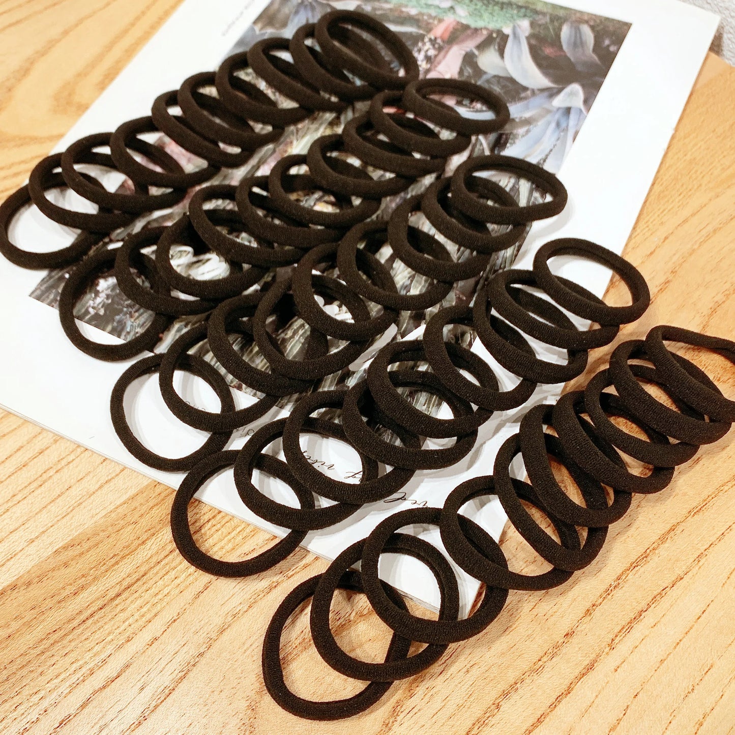 50/100pcs Black Hair Bands for Women Girls Hairband High Elastic