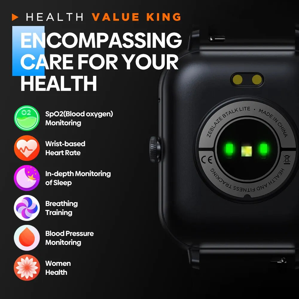 Zeblaze Btalk Lite Voice Calling Smart Watch Health Sport Monitoring Smart Notifications Voice Assistant