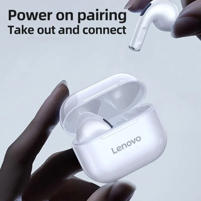Lenovo Wireless Bluetooth 5.0 Earbuds Bass Touch Control Stereo Noise Reduction