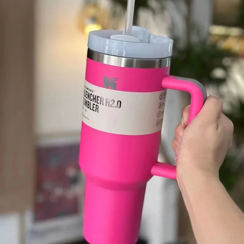 Stanley Stainless Steel 30oz/40oz Insulated Tumbler With Lid and Straws- Anti-leak feature